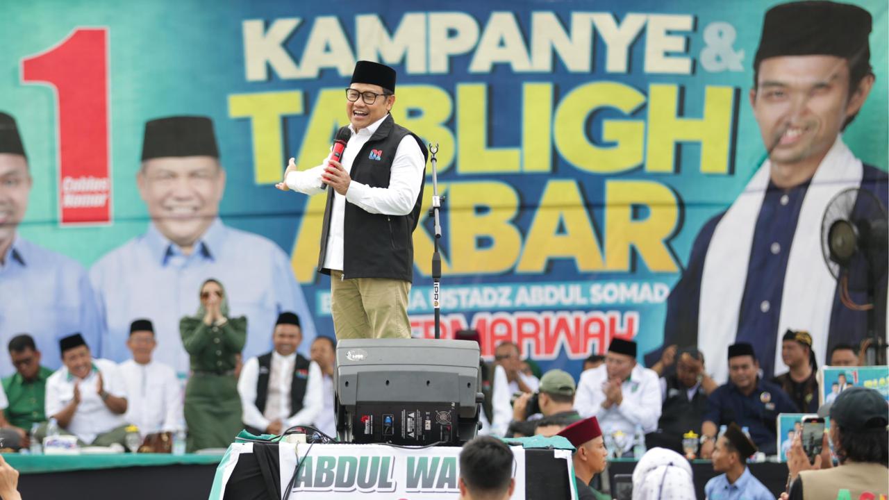 Potret Cak Imin Kampanyekan Paslon 'Bermarwah' di Pilkada Riau Bareng Ustaz Idolanya