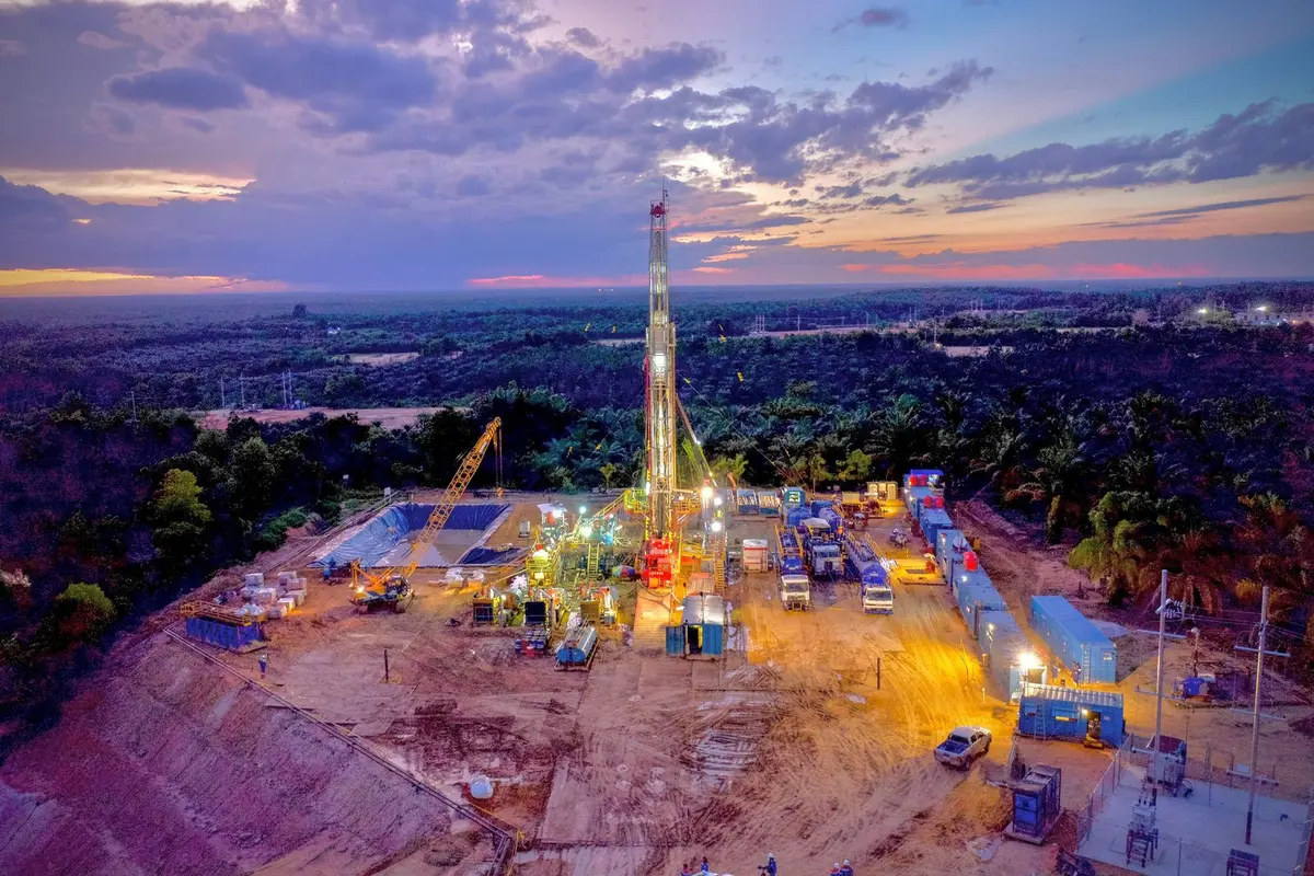 Proyek Migas Non-Konvensional (MNK)  Pertamina Hulu Rokan (PHR) menunjukkan adanya aliran hidrokarbon minyak dan gas. (Dok Pertamina)