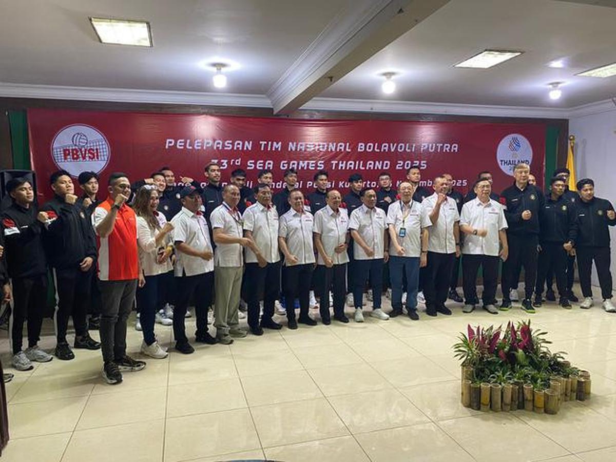 Bidik Quattrick Medali Emas SEA Games 2025, PBVSI Lepas Timnas Voli Putra Indonesia yang Akan Jalani TC di China