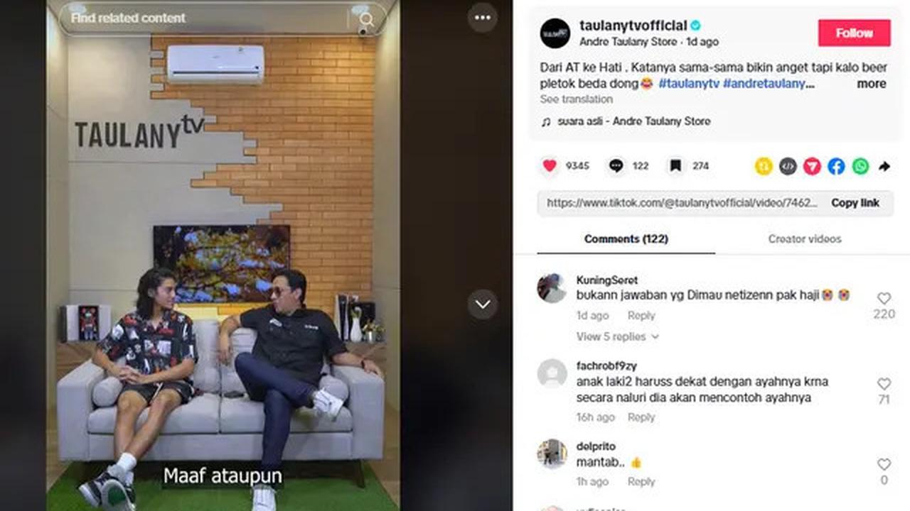 Andre Taulany Larang Keras Anaknya Minum Alkohol: Nggak Ada Untungnya, Merusak!