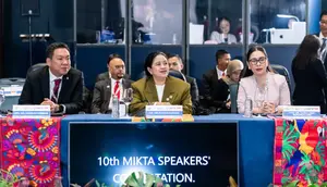 Puan Maharani dalam MIKTA Speakers’ Consultation ke-10 di Meksiko, Senin (6/5/2024). (Foto: Istimewa)