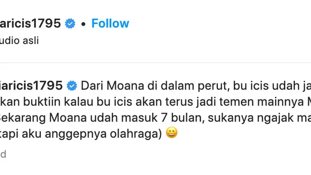 Unggahan (Foto: Dok. Instagram @riaricis1795)