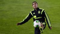 Pedro Rodriguez merasa gembira bergabung dengan timnas Spanyol. (AFP/Javier Soriano)