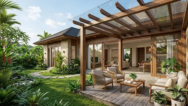 9 Ide Rumah 1 Lantai dengan Halaman Belakang Luas, Cocok untuk Keluarga Modern