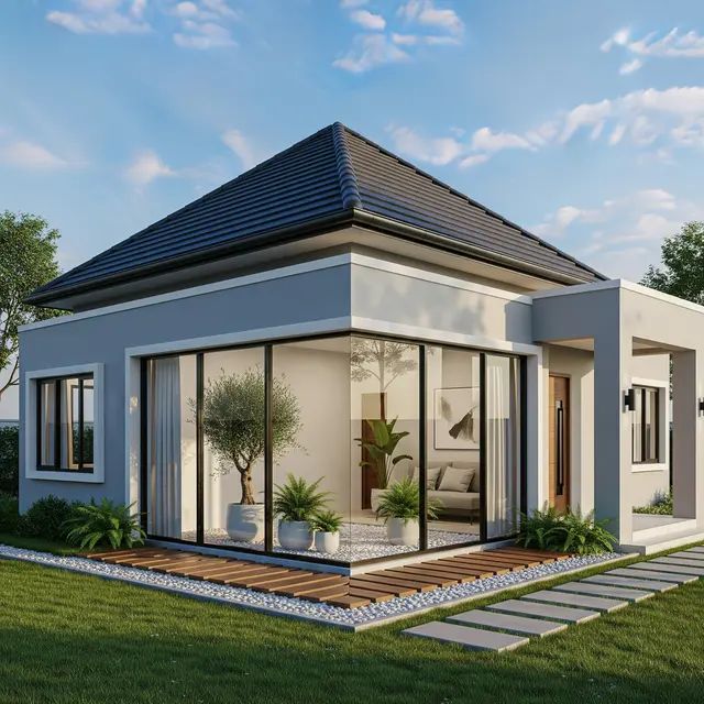 Rumah Tipe 45 dengan Atap Limas Elegan