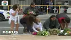 Karangan bunga dari kerabat korban penuhi lokasi teror penembakan brutal di Kota Christchurch, Selandia Baru.