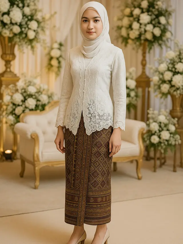 Padupadan Sandal dan Kebaya Batik untuk Hadiri Pesta Akad