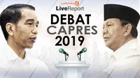 Live Report Debat Kedua Capres 2019. (Liputan6.com/Triyasni)