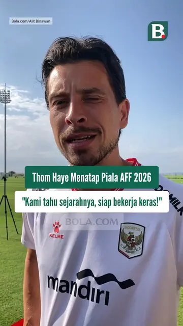 Thom Haye menikmati setiap proses pemusatan latihan Timnas Indonesia di Bali jelang Piala AFF 2026