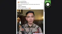 Cek Fakta: Tidak Benar Video Gibran Umumkan Beri Bantuan Dana Rp 40 Juta