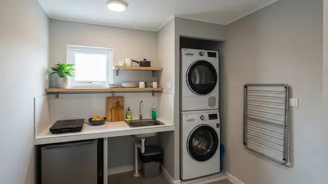 Model Rumah Mungil Tapi Punya Dapur dan Area Cuci yang Efisien