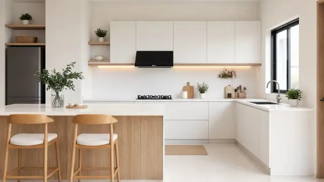Desain Dapur Rumah Subsidi yang Terlihat Luas dan Rapi (AI generated)