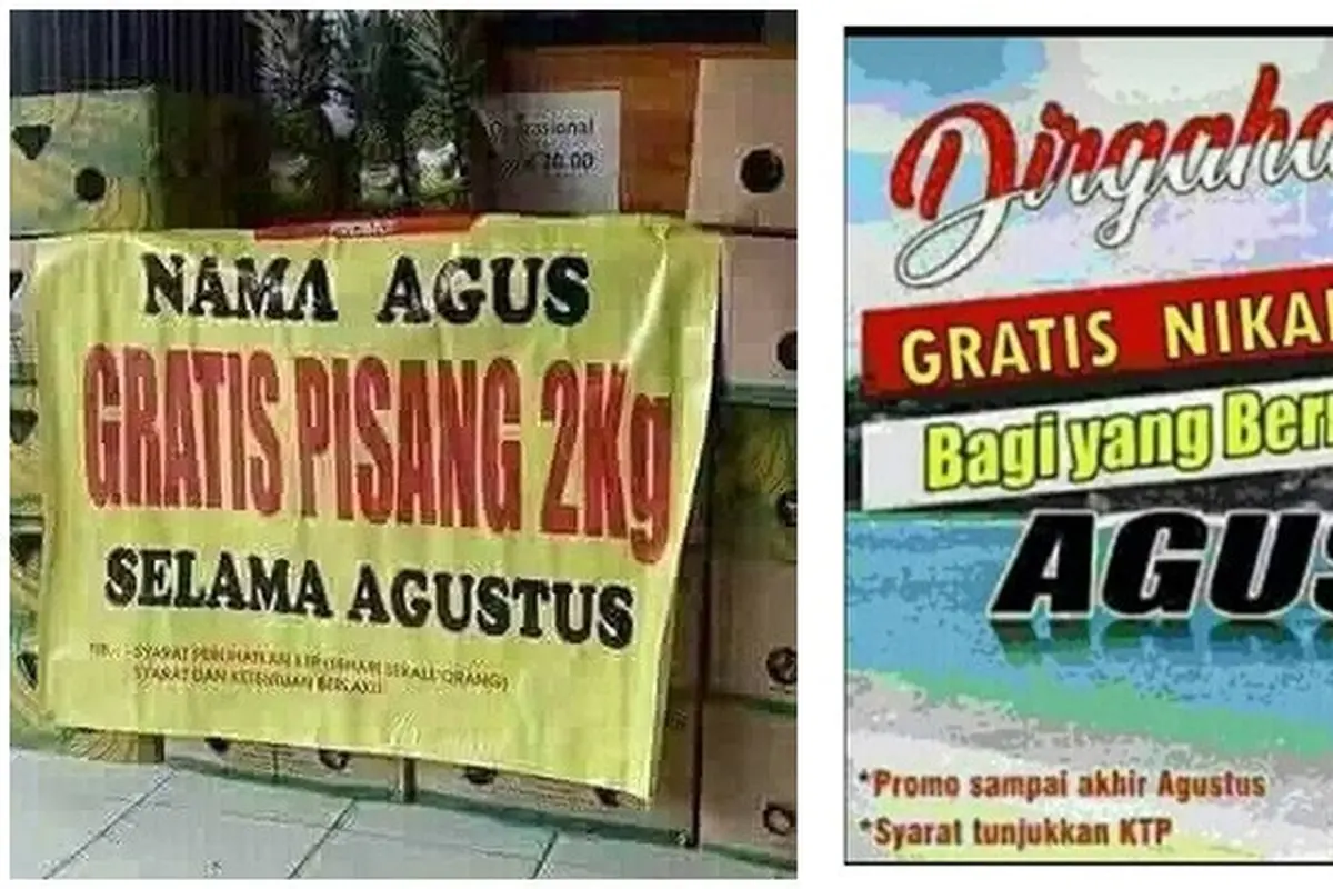 7 Bukti Nama Agus Bawa Berkah di Bulan Agustus, Banyak dapat Promo