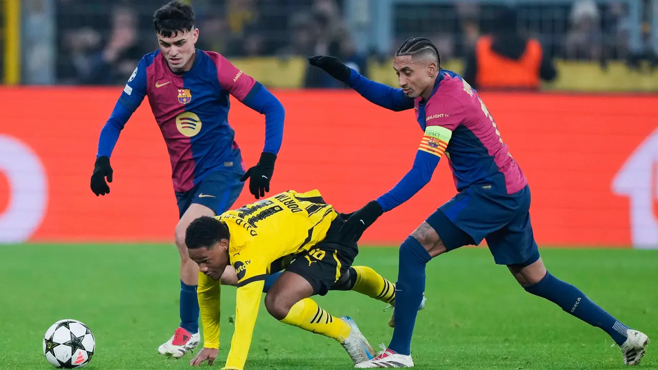 Foto: Sengitnya Duel Dortmund Kontra Barcelona di Liga Champions, Ferran Torres Penentu Kemenangan Blaugrana
