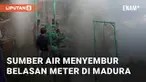 Warga Desa Pandan, Kecamatan Omben, Sampang, Madura, geger. Warga digegerkan oleh semburan air setinggi belasan meter, Jumat (2/8/2024)