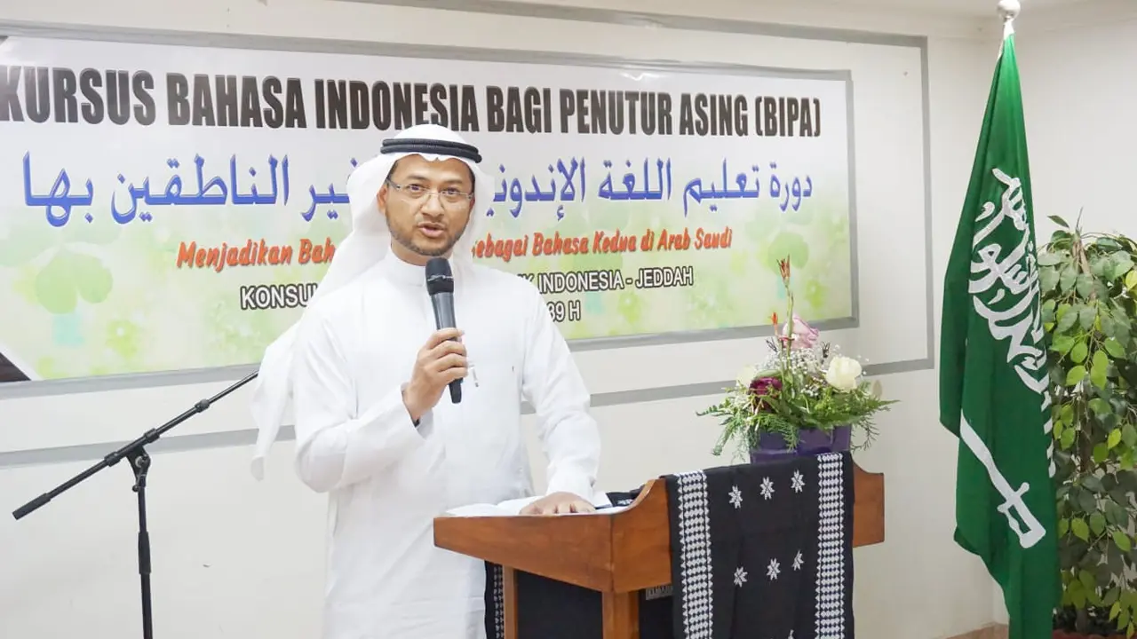 Kursus BIPA (Bahasa Indonesia bagi Penutur Asing) selama tiga bulan yang diadakan KJRI Jeddah. (Dokumentasi KJRI Jeddah)
