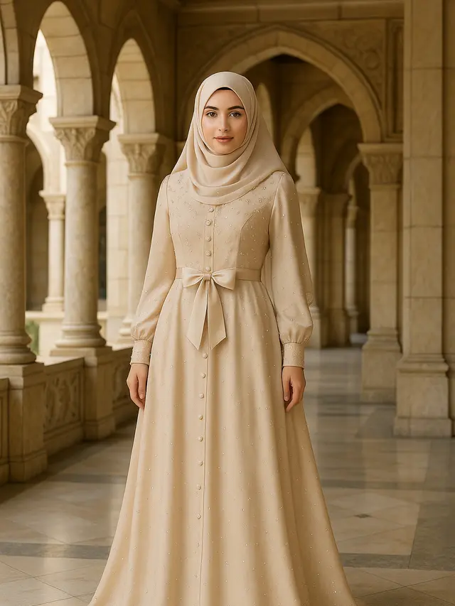 Model Gamis Dress Panjang untuk Hijaber