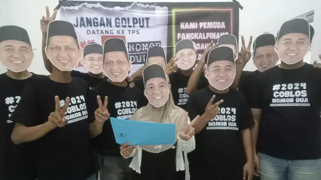 Aliansi kotak kosong mendukung pasangan calon (paslon) tunggal Wali Kota Pangkalpinang nomor urut 2 Molen-Hakim di Pilwakot 2024.