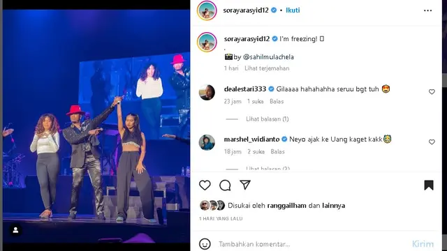 Artis Indonesia eksis bareng Ne-Yo pelantun So Sic (Foto: Instagram sorayarasyid12)