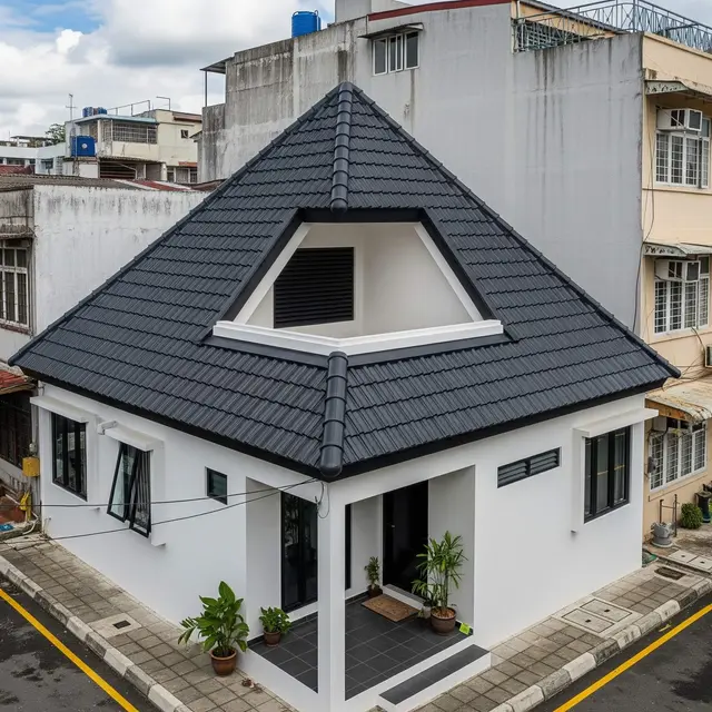 Rumah Kecil Atap Anti Bocor di Perkotaan