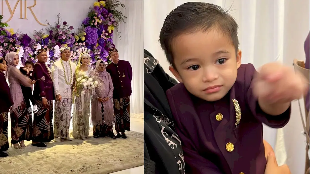 6 Gaya Full Team Keluarga Sule di Acara Akad Nikah Rizky Febian & Mahalini, Baby Adzam Kompak Pakai Beskap Ungu dengan Sang Ayah