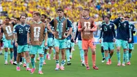 Players of Germany leave pitch after the World Cup Group E soccer match between Ecuador and Germany in East Rutherford, N.J., near New York, Thursday, June 25, 2026. (AP Photo/Frank Franklin II)