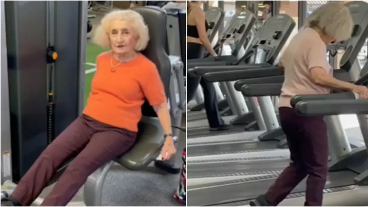 Potret Nenek 103 Tahun yang Masih Kuat Nge-Gym, Angkat Beban Hampir Tiap Hari