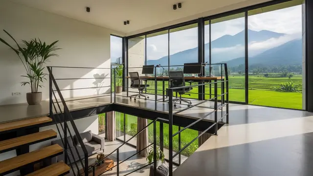desain rumah 1 lantai tapi kelihatan tingkat