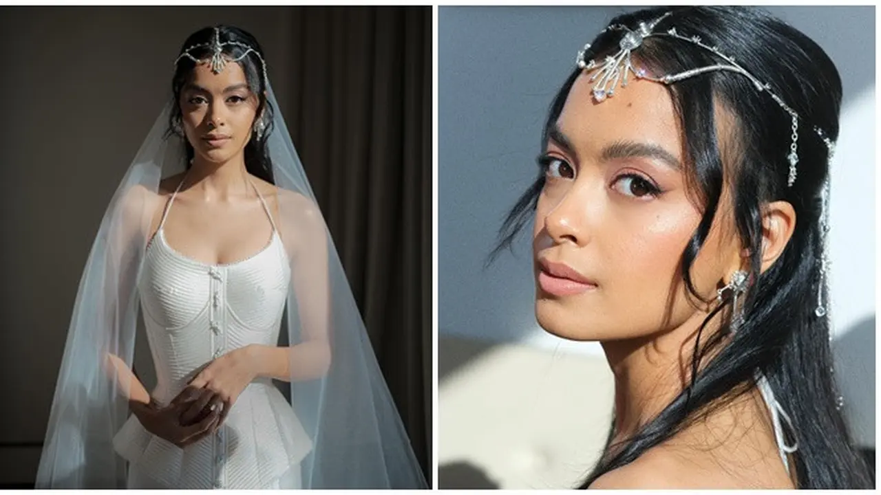6 Potret Detail Busana dan Makeup Eva Celia di Hari Pernikahan, Simpel dan Elegan