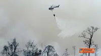 3.074 kali Bom Air (Water Bombing) untuk memadamkan api dan asap di hutan serta lahan terbakar yang tersebar di Provinsi Riau