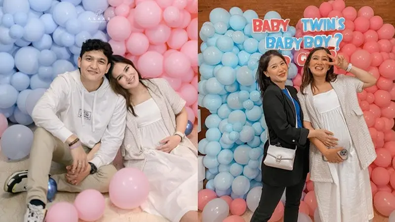 6 Potret Aktris FTV Masayu Clara Gelar Gender Reveal Party, Hamil Anak Kembar