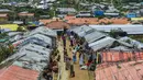 Pandangan umum dari Kamp Pengungsi Kutupalong di Cox's Bazar, Bangladesh, Senin (22/7/2019). Lebih dari satu juta etnis Rohingya melarikan diri dari Myanmar dan menetap di Kutupalong yang merupakan salah satu kamp pengungsi terbesar di dunia. (MUNIR UZ ZAMAN/AFP)