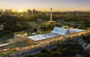 PT KAI menyiapkan pengembangan Stasiun Gambir secara bertahap sebagai kawasan Transit Oriented Development (TOD) dan simpul intermoda utama di pusat Jakarta. (Dok. KAI)