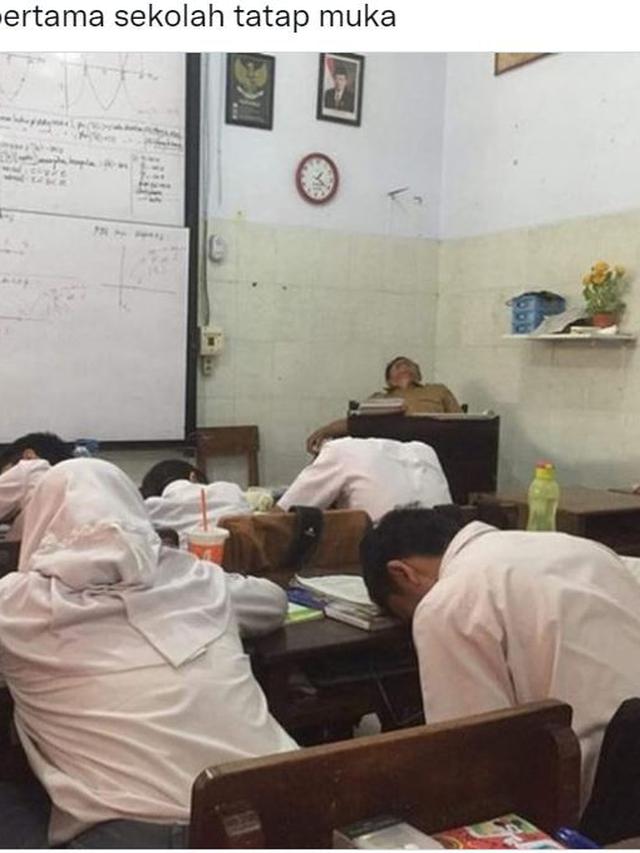 7 Potret Kocak Sekolah Tatap Muka Ala Warganet Ini Bikin Geleng Kepala