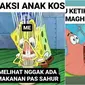 Meme Spongebob waktu Ramadhan (Sumber: Instagram/sejiwatinja)