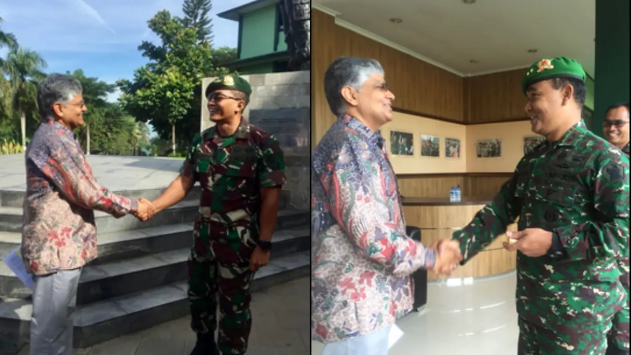 Bapak Pradeep Kumar Rawat, Duta Besar India untuk Indonesia, menghadiri upacara pembukaan latihan gabungan Garuda Shakti edisi ke-6 di Bandung. (Kedubes India)