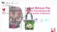 Menteri Koordinator Bidang Kemaritiman Luhut Binsar Pandjaitan dalam Peluncuran Gernas BBI 2022, di Jambi, Rabu (19/1/2022).