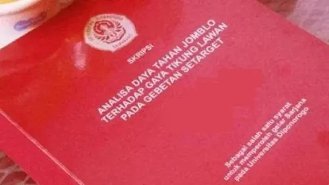 10 Judul Skripsi Unik Ini Bikin Penasaran, Temanya di Luar Nalar