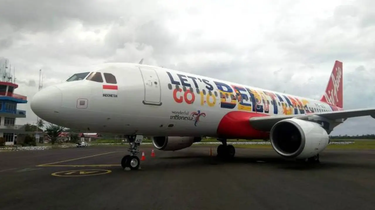 Dukung Industri Pariwisata, AirAsia Rilis Livery 'Let's Go to Belitung'