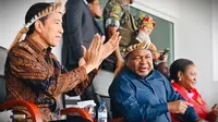 Presiden Joko Widodo atau Jokowi menghadiri undangan Presiden Republik Mozambik, Filipus Nyusi dalam acara pembukaan Festival Budaya Nasional 2023. (Foto: Biro Pers, Media, dan Informasi Sekretariat Presiden).