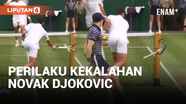 Kalah di Final Wimbledon 2023, Novak Djokovic Patahkan Raket dan Makan Pisang Beserta Kulitnya