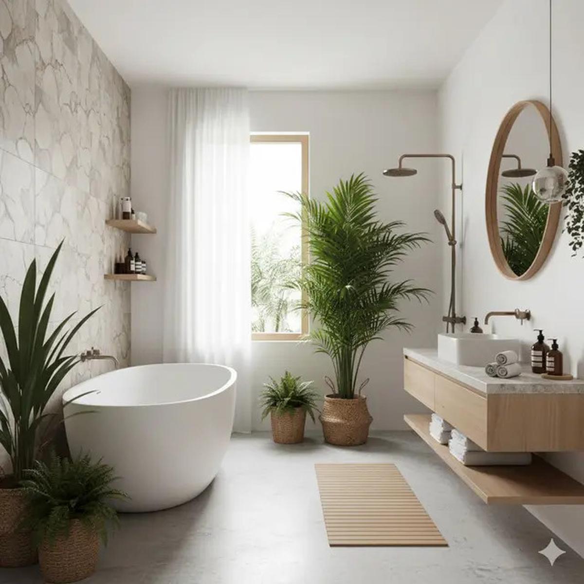 8 Inspirasi Kamar Mandi Konsep Alam 2025, Tren Desain Natural yang Bikin Rileks