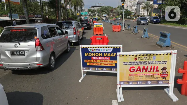 Uji Coba Penerapan Ganjil Genap Menuju Kawasan Puncak Bogor