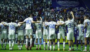 Perayaan pemain Persib Bandung usai mengalahkan Bangkok United di laga AFC Champions League Two. (dok.Persib)