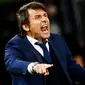 Antonio Conte - Reputasi pria Italia ini sebagai pelatih bermental juara sudah tidak perlu diragukan lagi. Tangan dinginnya sukses membawa Juventus, Chelsea hingga Inter Milan menjadi kampiun di liganya masing-masing. (AFP/Vincenzo Pinto)