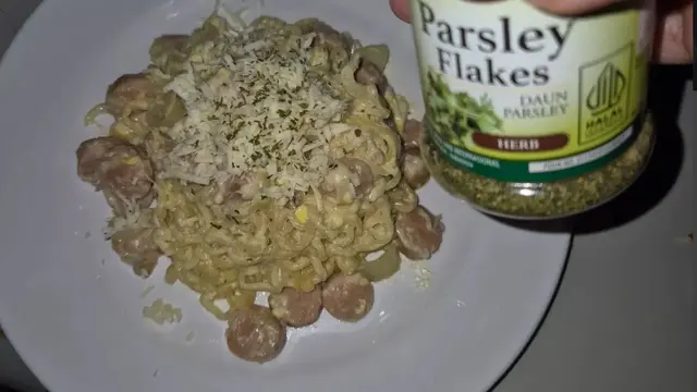 Resep Mi Instan Carbonara. (Dokumen: Cookpad @PuspitaHassei)