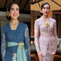 Di tengah suasana yang megah, Widi Wardhana tampil memikat dengan dua kebaya Bali berbeda, masing-masing menunjukkan sisi anggun dan elegan dari kebudayaan Bali. [@widiwardhana].