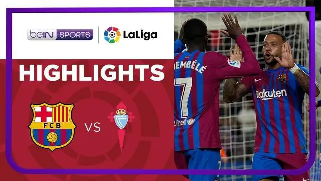 Berita video highlights laga pekan ke-36 Liga Spanyol (LaLiga) 2021/2022 antara Barcelona melawan Celta Vigo, di mana Pierre-Emerick Aubameyang mencetak dua gol, Rabu (11/5/2022) dinihari WIB.