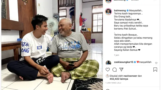 Unggahan Baim Wong. (Foto: Instagram @baimwong)