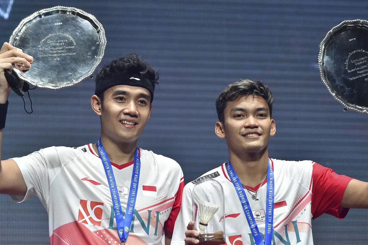 Foto: Keren, Tampil Pertama Kali di All England 2022, Muhammad Shohibul Fikri / Bagas Maulana Langsung Juara usai Tekuk The Daddies